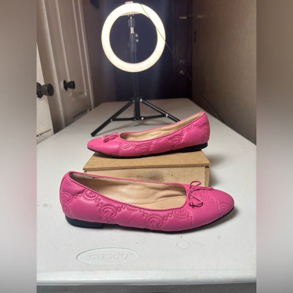 Gucci Shoes - Women’s Gucci Pink Quilted  Nappa Leather Ballet Flats/Shoes Sz 39.5 / US 9.5
